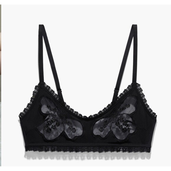 Savage X Fenty A Peek Behind The Lace Black Bralette & String Bikini Sz Lg New - Picture 4 of 13